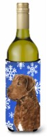 Chesapeake Bay Retriever Winter Snowflakes Holiday Wine Bottle Hugger
