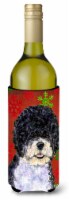 Portuguese Water Dog Red Green Snowflake Christmas Wine Bottle Hugger