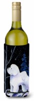 Carolines Treasures  SS8397LITERK Starry Night Bichon Frise Wine Bottle Hugger