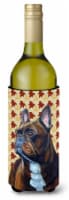 Carolines Treasures  LH9115LITERK French Bulldog Fall Leaves Portrait Wine Bottl