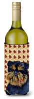 Carolines Treasures  LH9118LITERK Brussels Griffon Fall Leaves Portrait Wine Bot