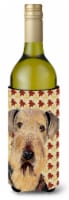 Carolines Treasures  SC9213LITERK Airedale Fall Leaves Portrait Wine Bottle Hugg