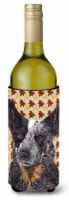 Australian Cattle Dog Fall Leaves Portrait Wine Bottle Hugger