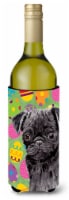 Carolines Treasures  SC9446LITERK Pug Easter Eggtravaganza Wine Bottle Hugger
