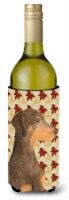 Carolines Treasures  SS4377LITERK Doberman Fall Leaves Portrait Wine Bottle Hugg
