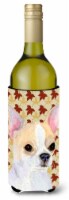 Carolines Treasures  SS4382LITERK Chihuahua Fall Leaves Portrait Wine Bottle Hug