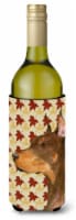 Carolines Treasures  SS4388LITERK Doberman Fall Leaves Portrait Wine Bottle Hugg