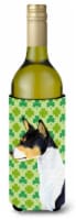 Basenji St. Patrick's Day Shamrock Portrait Wine Bottle Hugger