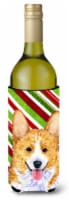 Carolines Treasures  SS4555LITERK Corgi Candy Cane Holiday Christmas Wine Bottle