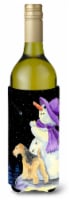 Carolines Treasures  SS8956LITERK Snowman with Lakeland Terrier Wine Bottle Hugg