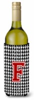Carolines Treasures  CJ1021-FLITERK Letter F Monogram - Houndstooth Black Wine B