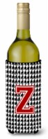 Carolines Treasures  CJ1021-ZLITERK Letter Z Monogram - Houndstooth Black Wine B