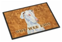 Carolines Treasures  LH9444JMAT White Great Dane Wipe your Paws Indoor or Outdoo