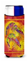 Carolines Treasures  8378MUK Bright Shrimp on Red Ultra Hugger for slim cans