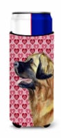 Leonberger Hearts Love and Valentine's Day Portrait Ultra Hugger for slim cans