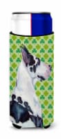 Great Dane St. Patrick's Day Shamrock Portrait Ultra Hugger for slim cans