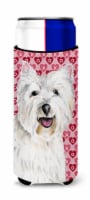 Westie Hearts Love and Valentine's Day Portrait Ultra Hugger for slim cans