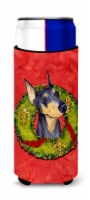 Carolines Treasures SS4184MUK Doberman Cristmas Wreath Ultra Hugger for slim ca