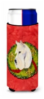 Curly Coated Retriever Cristmas Wreath Ultra Hugger for slim cans