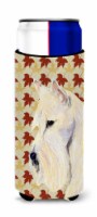 Scottish Terrier Wheaten Fall Leaves Portrait Ultra Hugger for slim cans