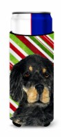 Gordon Setter Candy Cane Holiday Christmas Ultra Hugger for slim cans