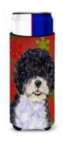 Portuguese Water Dog Red Green Snowflake Christmas Ultra Hugger for slim cans