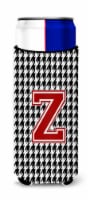 Letter Z Monogram - Houndstooth Black Ultra Hugger for slim cans