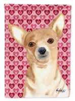 Carolines Treasures  RDR3014CHF Chihuahua Hearts and Love Flag Canvas House Size