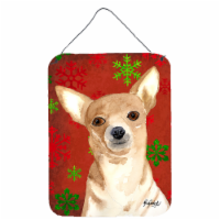Carolines Treasures  RDR3012DS1216 Chihuahua Red Snowflakes Wall or Door Hanging