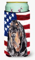 Carolines Treasures  SC9511TBC Black and Tan Coonhound with American Flag Tall B