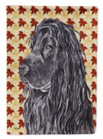 Carolines Treasures SC9541GF Black Cocker Spaniel Fall Leaves Garden Flag