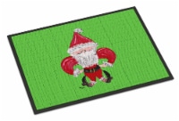 Carolines Treasures 8500JMAT Christmas Fleur de lis Santa Claus Doormat 24x36