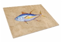 Carolines Treasures 8817LCB Tuna Fish Glass Cutting Board Large