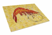 Carolines Treasures  8126LCB Shrimp Glass Cutting Board Large