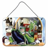 Carolines Treasures  1007DS812 Eggplant and New Orleans Beers  Wall or Door Hang