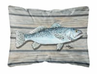 Carolines Treasures  8494PW1216 Fish Speckled Trout Canvas Fabric Decorative Pil