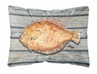 Carolines Treasures  8495PW1216 Fish Flounder Canvas Fabric Decorative Pillow