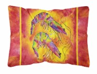 Carolines Treasures  8378PW1216 Bright Shrimp on Red Canvas Fabric Decorative Pi