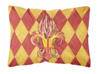 Carolines Treasures  8499PW1216 Peppers Fleur de lis Canvas Fabric Decorative Pi