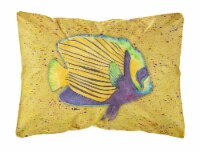 Carolines Treasures  8577PW1216 Tropical Fish on Mustard Canvas Fabric Decorativ