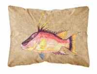 Carolines Treasures  8803PW1216 Hog Snapper Canvas Fabric Decorative Pillow