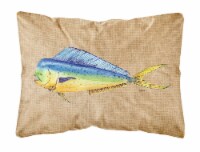 Carolines Treasures  8810PW1216 Dolphin Mahi Mahi Canvas Fabric Decorative Pillo