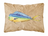 Carolines Treasures  8810PW1216 Dolphin Mahi Mahi Canvas Fabric Decorative Pillo