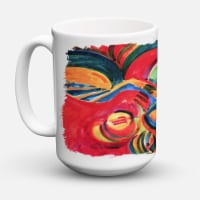 Carolines Treasures  6043CM15 Red Flowers and berries Coffee Mug 15 oz