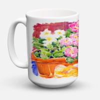 Carolines Treasures  6061CM15 Flower - Primroses Coffee Mug 15 oz