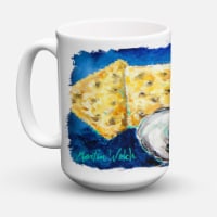 Carolines Treasures MW1089CM15 Oysters Two Crackers Coffee Mug 15 oz