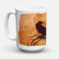 Carolines Treasures SB3009CM15 Beware of the Black Crows Halloween Coffee Mug 1