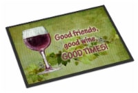 Carolines Treasures SB3070JMAT Good friends, good wine, good times Doormat 24x