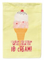 Carolines Treasures SB3106GF I scream you scream we all scream for ice cream Ga