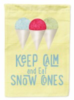 Carolines Treasures SB3110GF Keep calm and eat snow cones Garden Flag